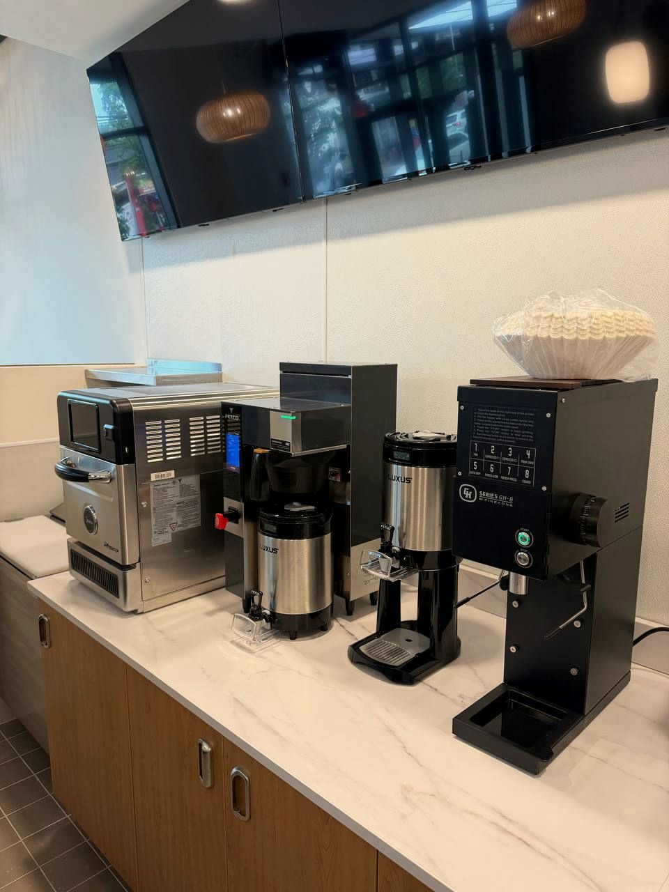 Brew bar equipment installed and tested