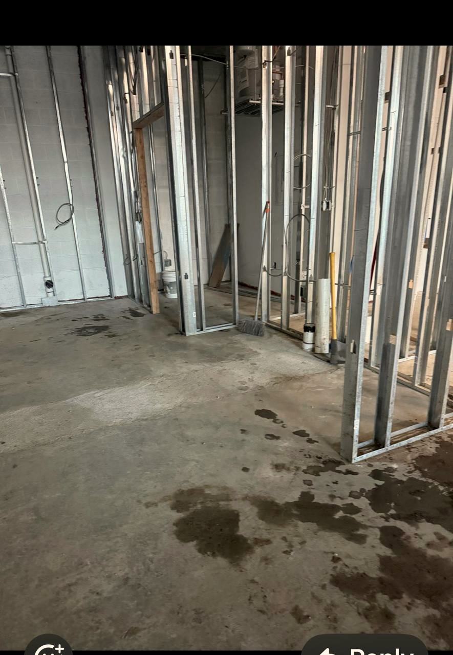 Raw space with framing — early construction stage